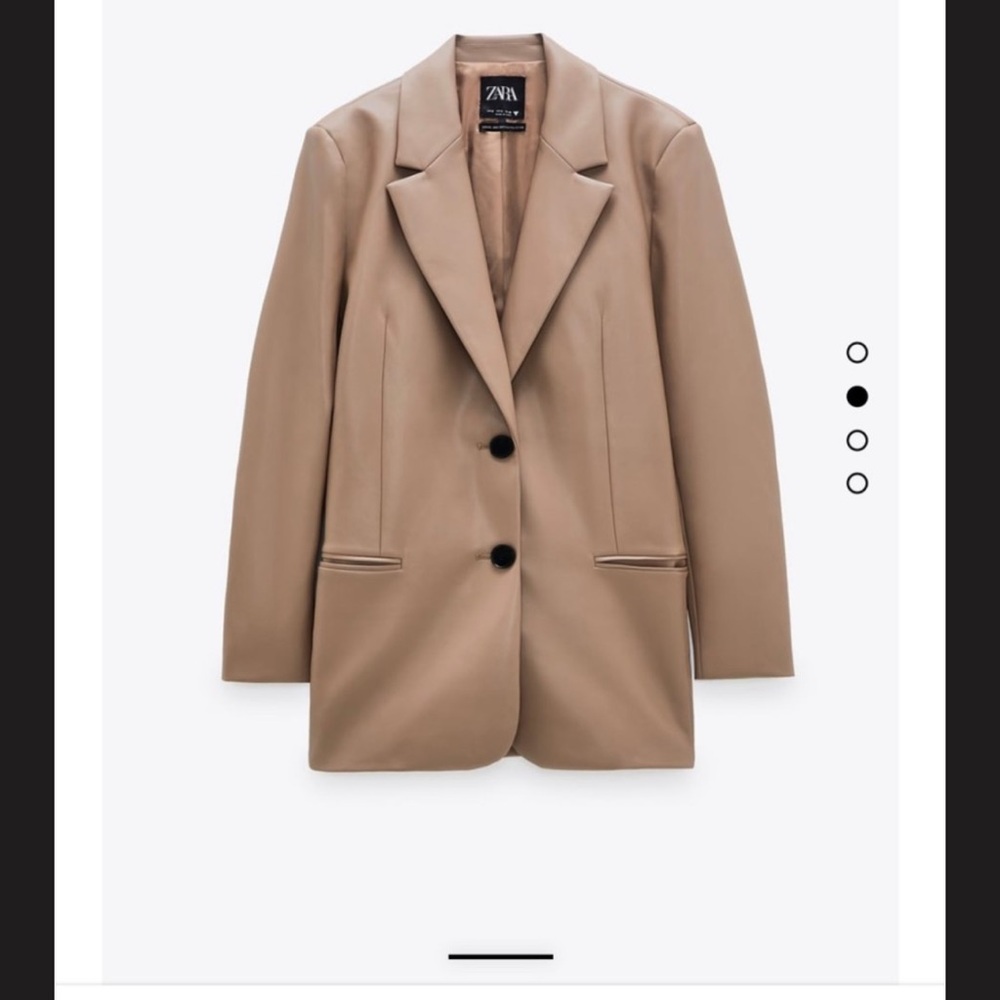 Zara Faux Leather Blazer M - Picture 8 of 10